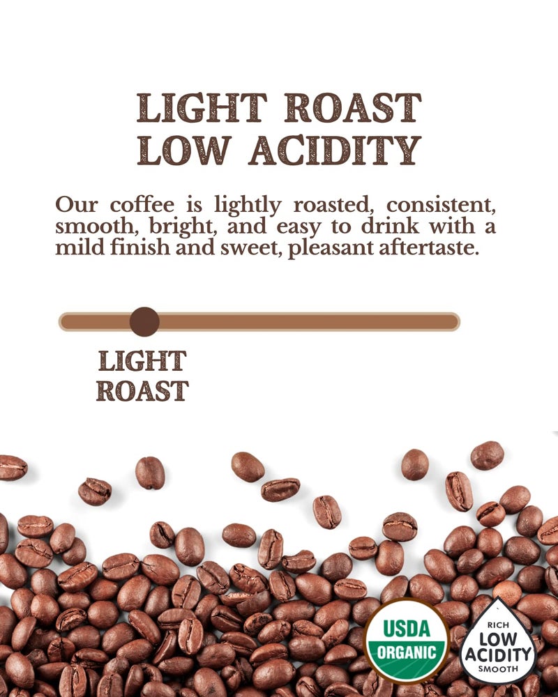 Cafe Don Pablo 5LB Subtle Earth Organic Coffee - Light Roast - Whole Bean Coffee - 100% Arabica Beans - Low Acidity and Non-GMO - 5lb bag - Image 3